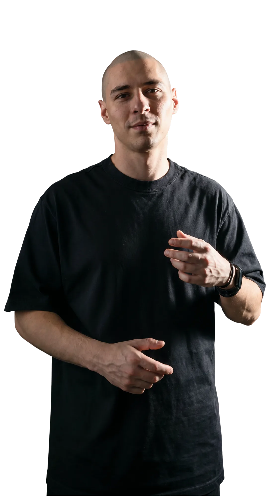 Ivo Zhelev mid-explanation, both hands raised in a talking gesture